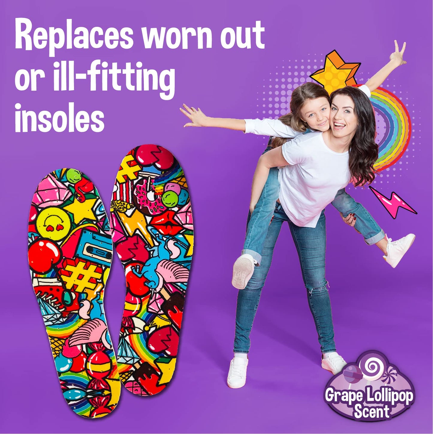 Kids Insoles For Shoes  Child Replacement Shoe Insoles For Kids Shoe Inserts For Kids Or Sole Inserts For Children & Toddler Siz