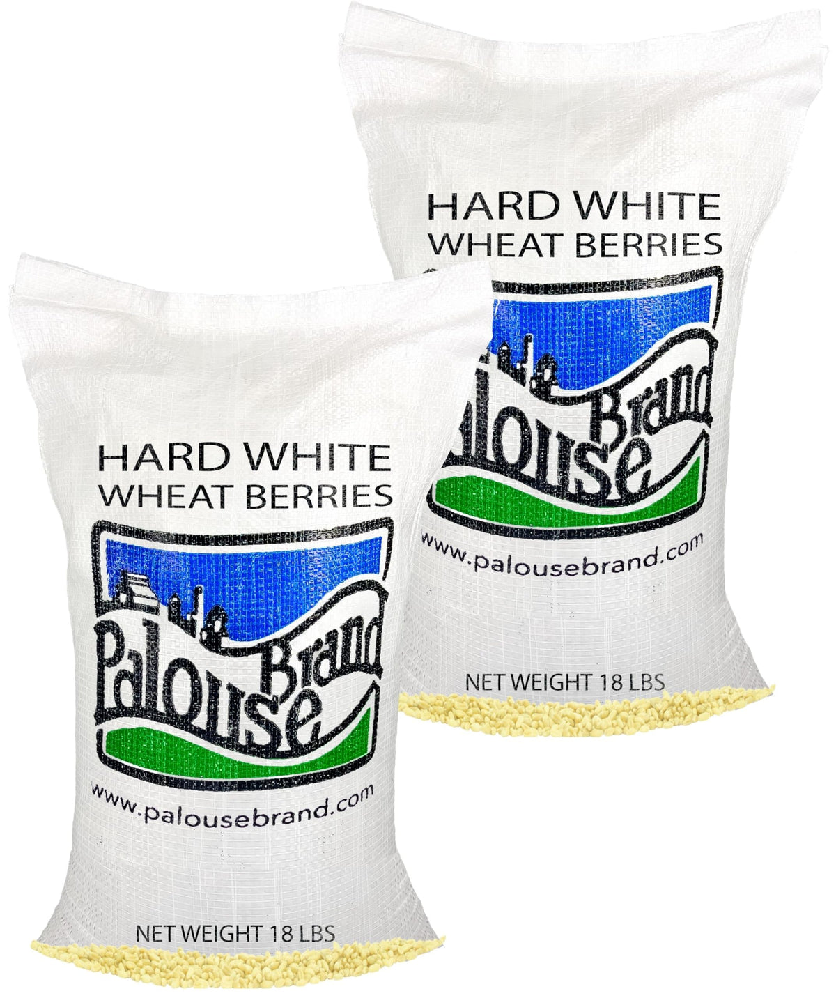 Palouse Brand Certified Glyphosate Residue Free | Hard White Wheat Berries | 36 LBS | Family Farmed in Washington State | Sprout