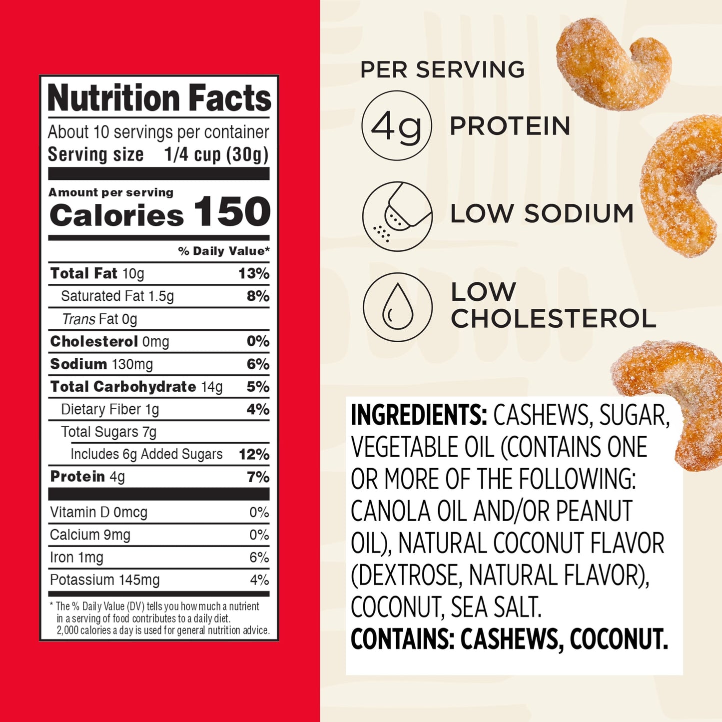 Snak Club Bags Honey Cashews, Crunchy, Glazed, Gluten-Free, Family Size, 10.5 Ounce