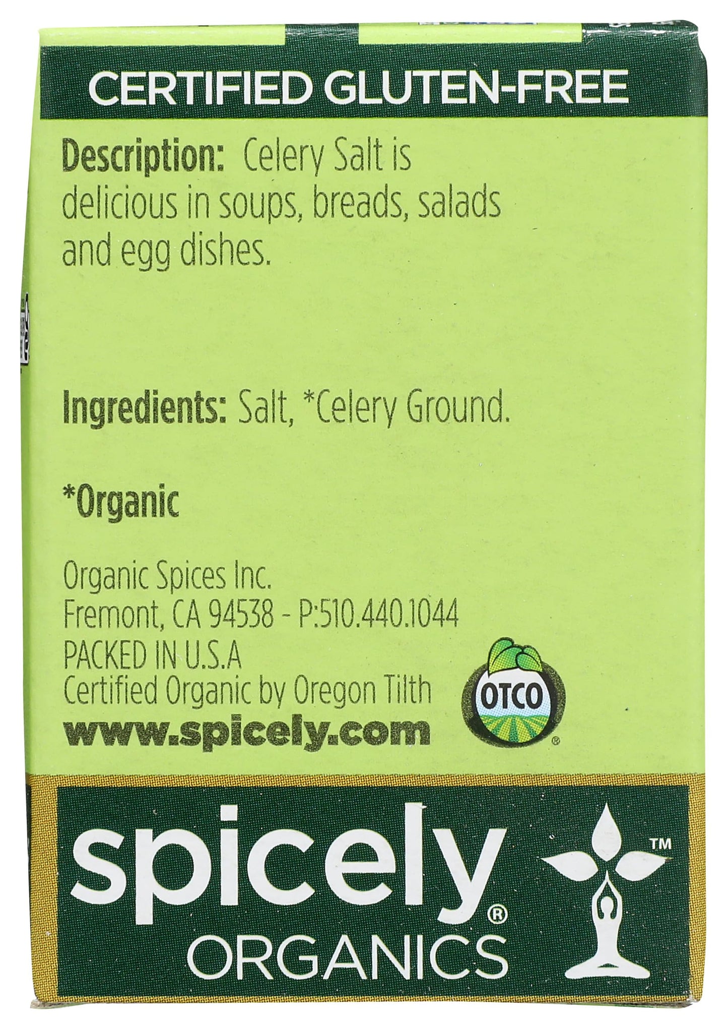 Spicely Organic Celery Salt (0.50 OZ ecoBox)