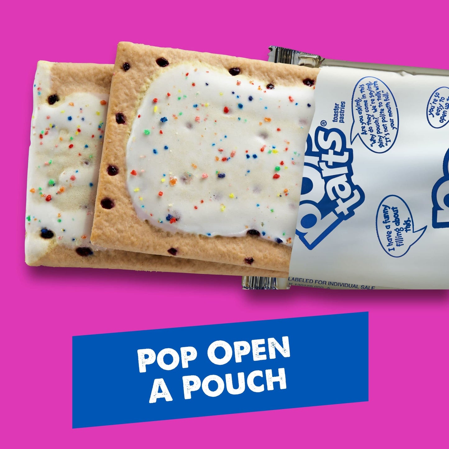 Pop-Tarts Toaster Pastries, Breakfast Foods, Kids Snacks, Frosted Blueberry, 13.5Oz Box (8 Pop-Tarts)