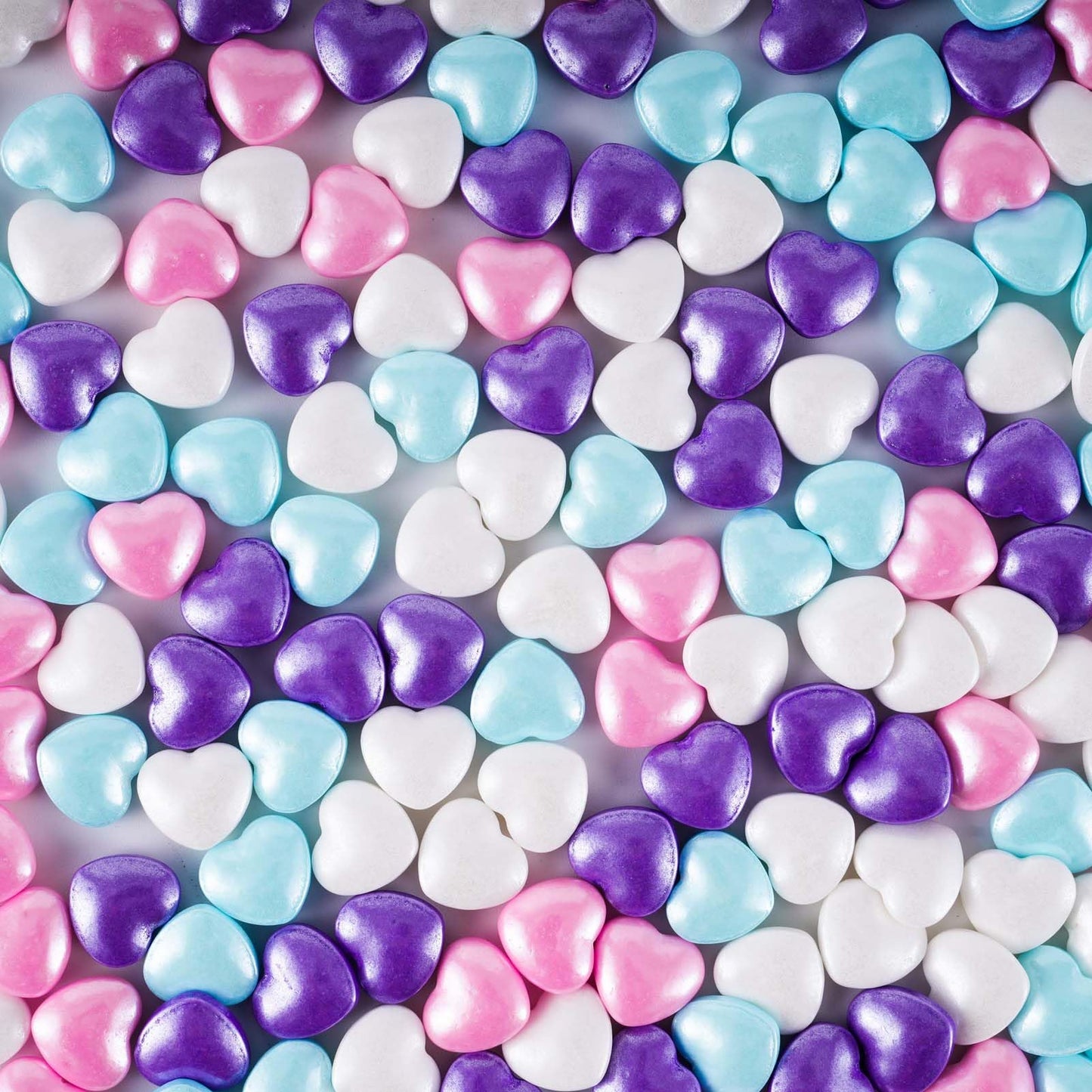 KASVAN Mixed Heart Shapes Sprinkles, Edible Candy Pearls, 130g/4.58 Oz, Cake Decorations, Ice Cream Toppings, Cookie Decorating
