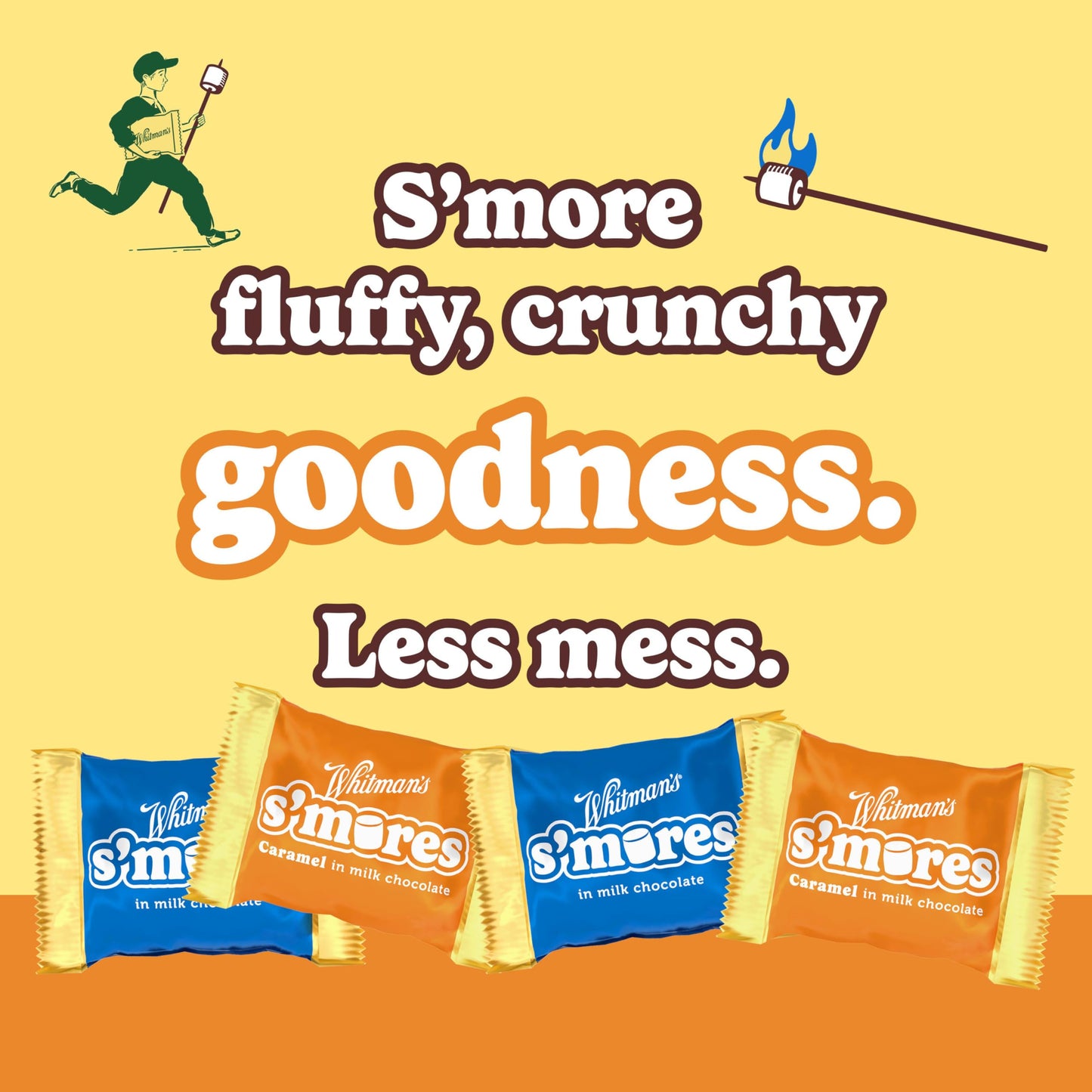 WHITMANS SMores Caramel Milk Chocolate Candy, Bag 7.3. oz (10 pieces)