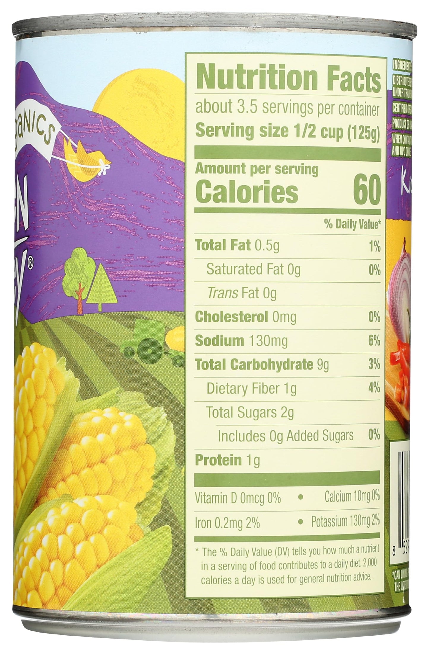 Green Valley Organic Whole Kernel Sweet Corn, 15 Oz