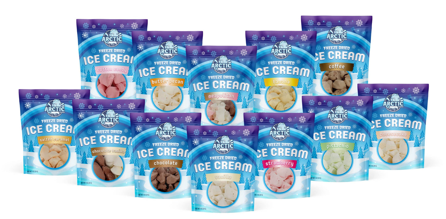 Arctic Farms Freeze Dried Ice Cream, Peanut Butter Flavor, 1 Ounce
