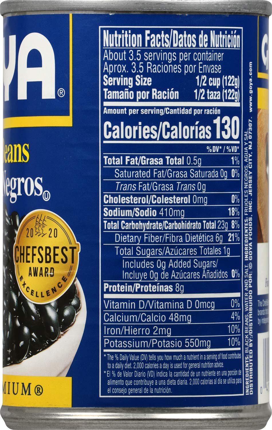 Goya Black Bean, 15.5000-Ounce (Pack of 12)