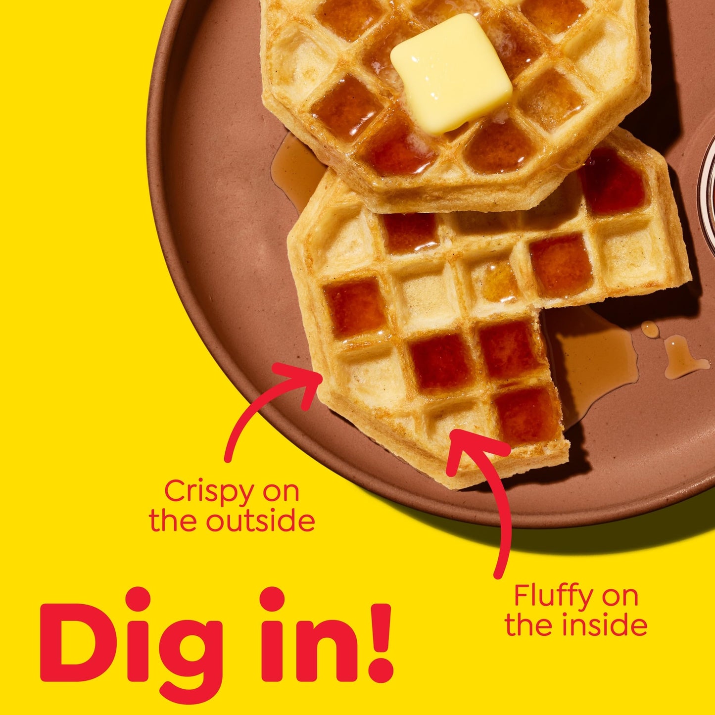 Eggo Thick and Fluffy Frozen Waffles, Frozen Breakfast, Breakfast Food, Family Pack, Original, 23.2oz Box (12 Waffles)