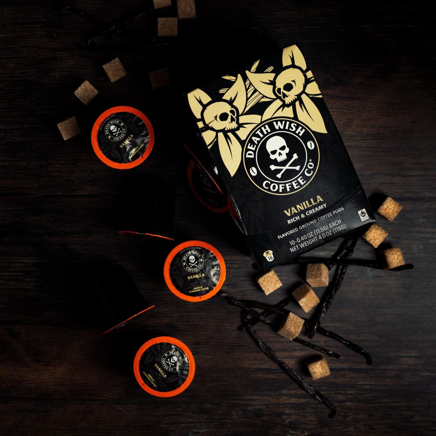 Death Wish Coffee  Vanilla Single Serve Pods (30 Count)