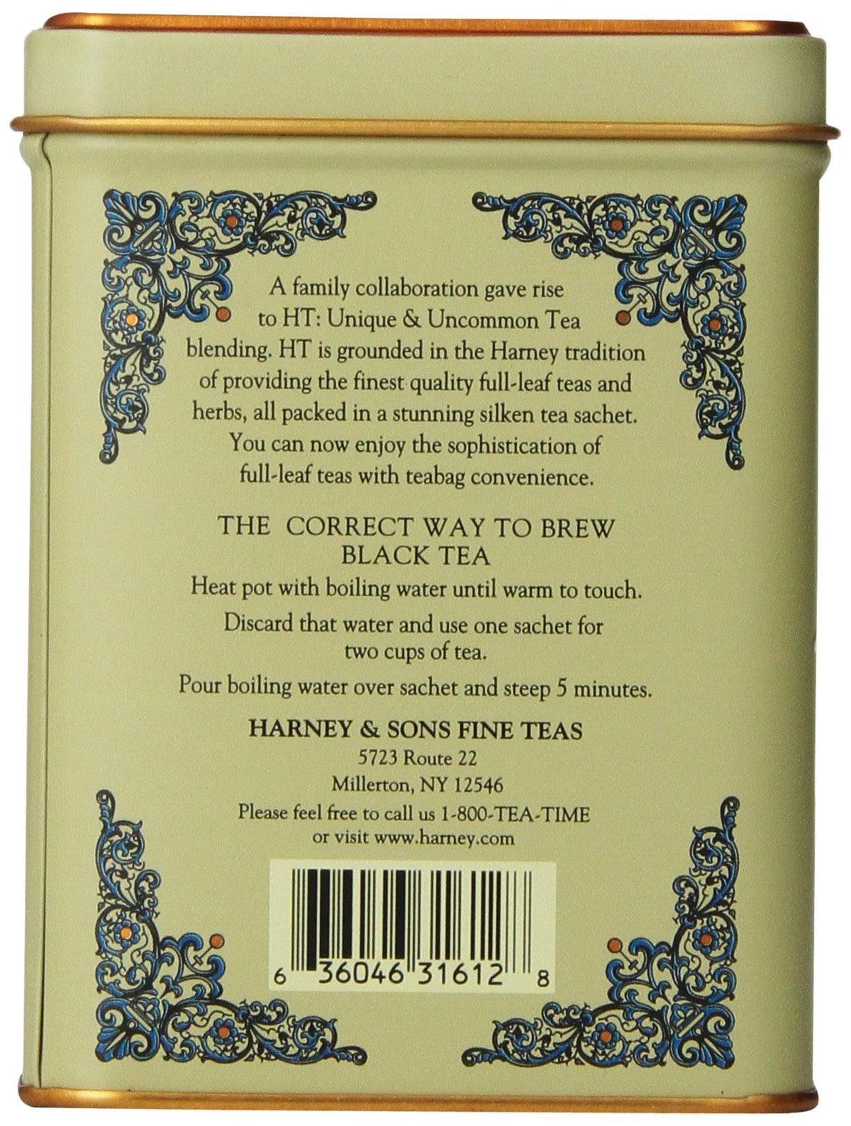 Harney & Sons Tea Decaffeinated, Great Present Idea, Vanilla Comoro, 1.4 oz Tin (20 Sachets) (Pack of 2)