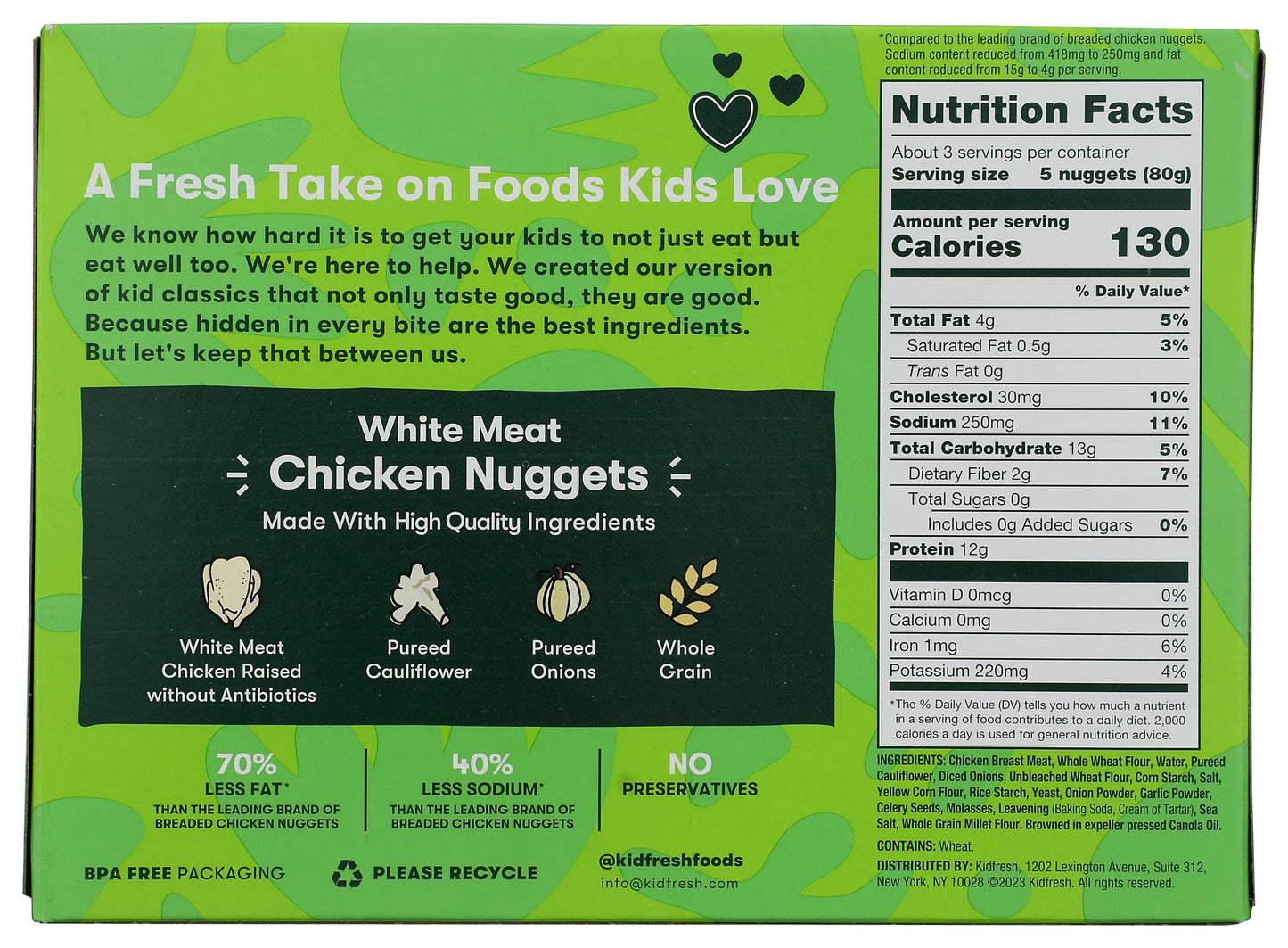 KIDFRESH Super Duper Chicken Nuggets, 7.9 OZ