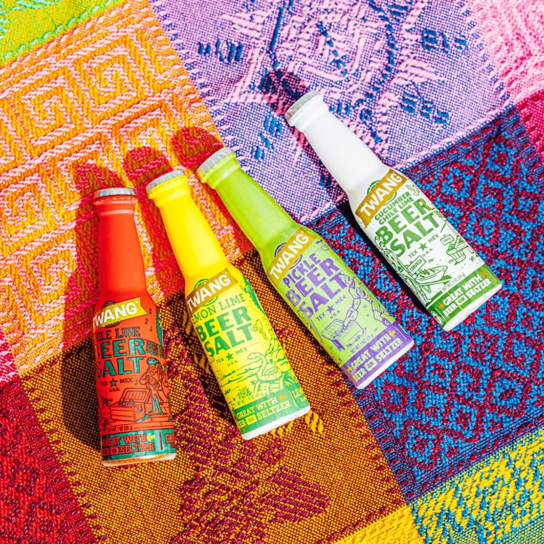 Twang Malt-Inspired Salts | Pocket Size Bottles | Gift Pack Of 1-1.4 Oz Bottles (Pack Of 8, Lemon-Lime)