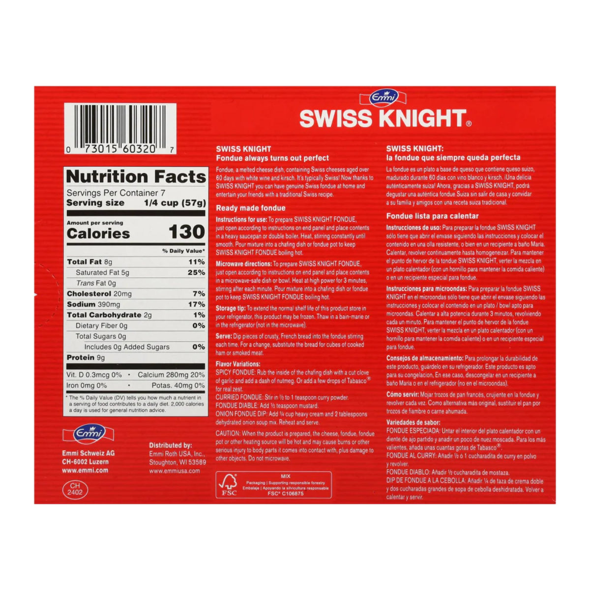 Swiss Knight Cheese Fondue, 14 oz - 6pk