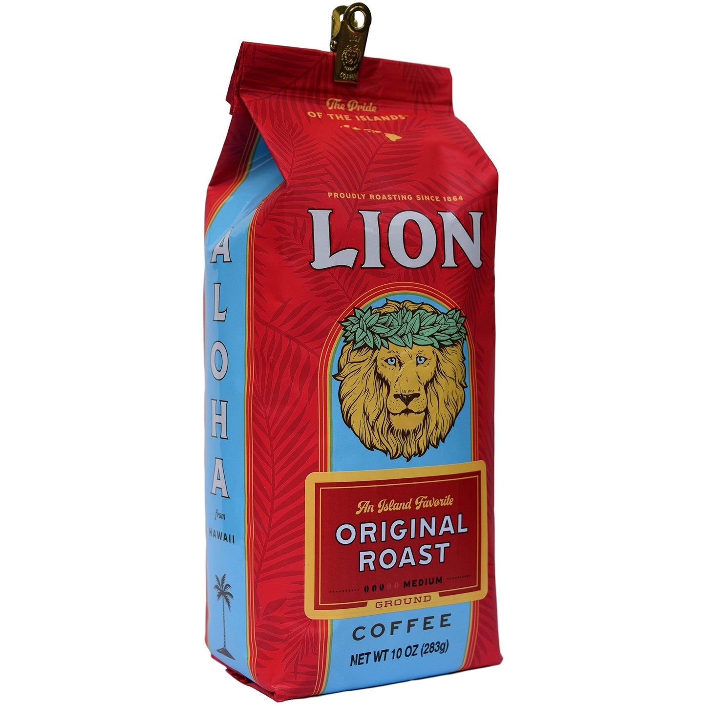 Lion Coffee Original Medium Roast Ground Coffee 10 Ounce Bag