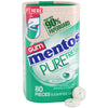 Mentos Pure Fresh Spearmint Sugar Free Gum with Xylitol, 80 Count, Paperboard Bottle