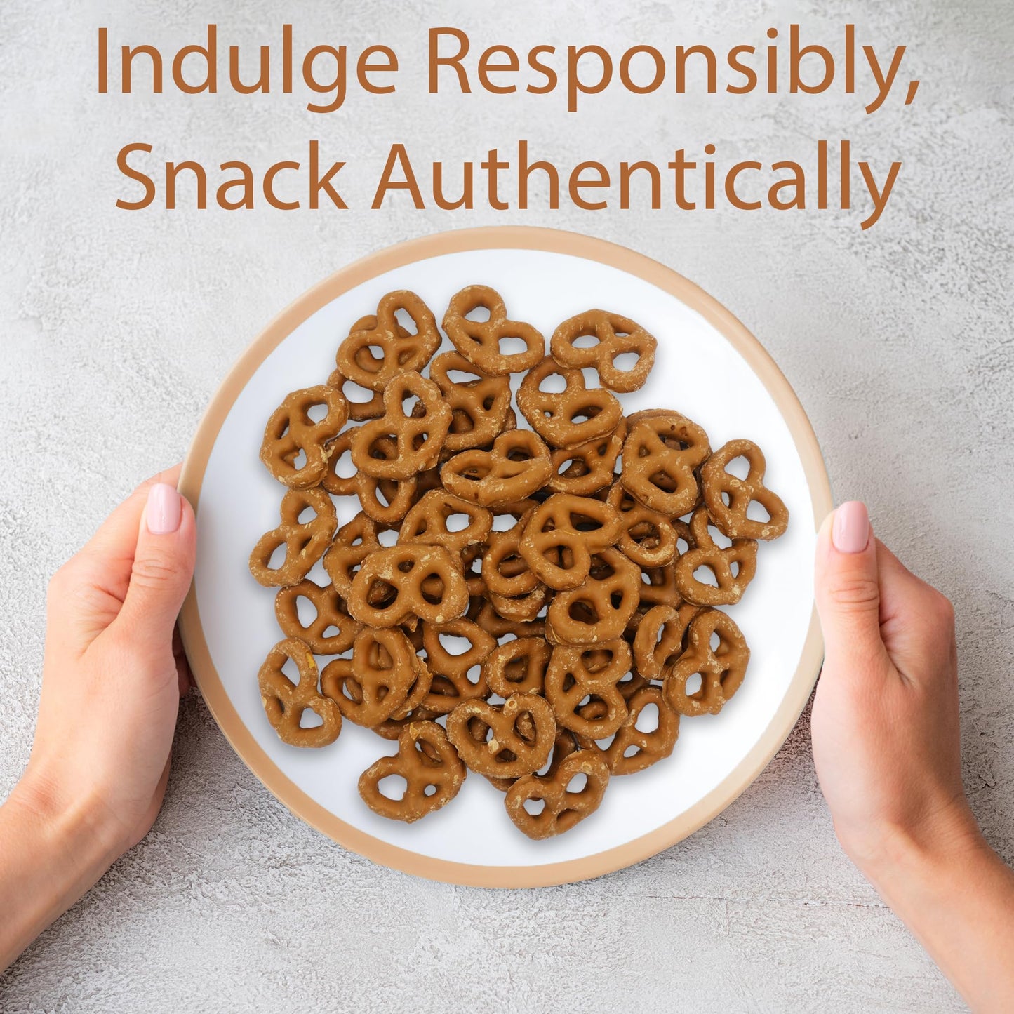 Hayden Valley Foods Salted Caramel Covered Pretzels - Pack of 3 - 5 oz Bags - No Artificial Flavors, Preservatives or Colors
