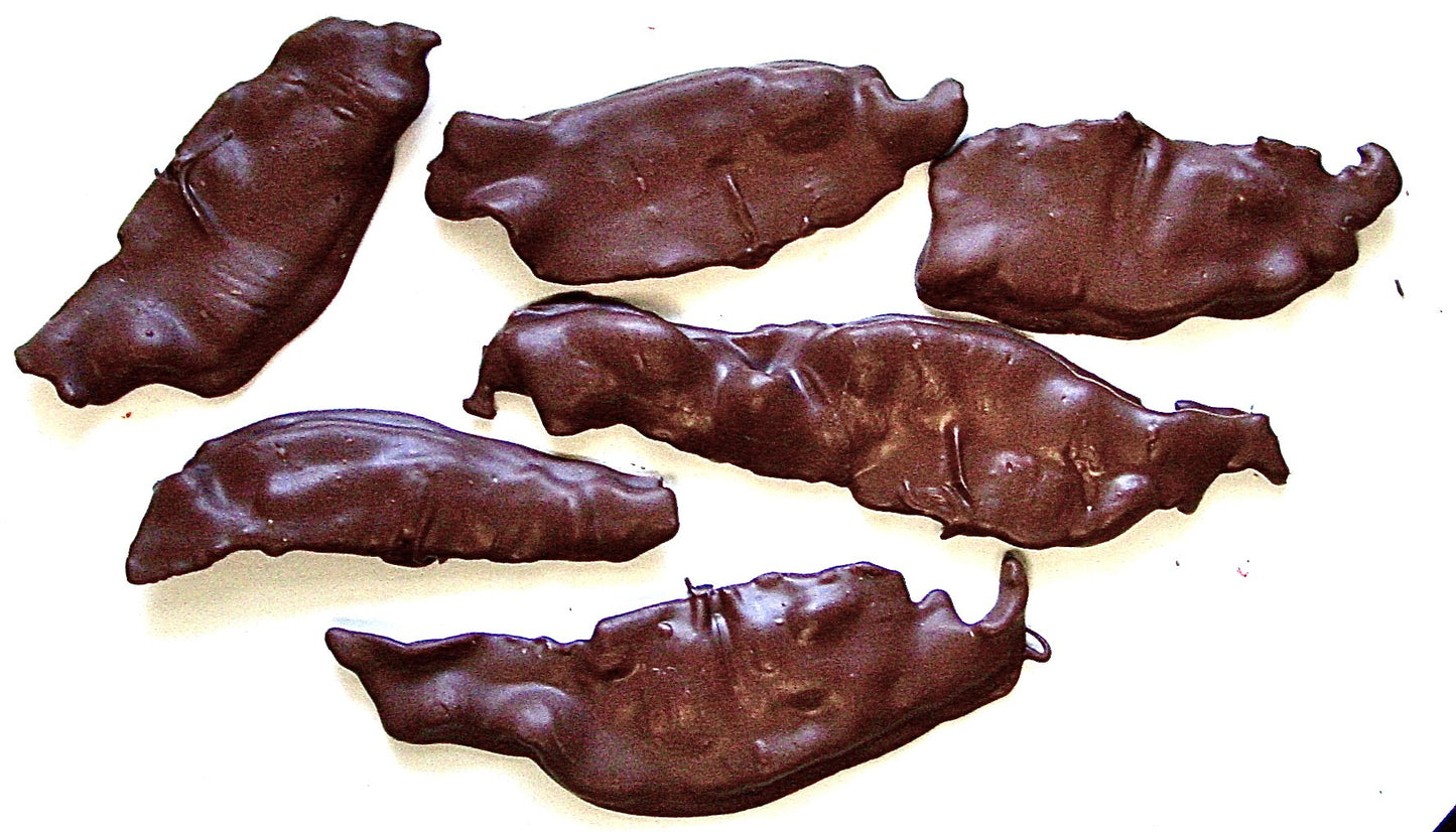 Diaplayicfriendly Sugar Free Dark Chocolate Covered Bacon Slices  Gold Gift Box  10 Oz