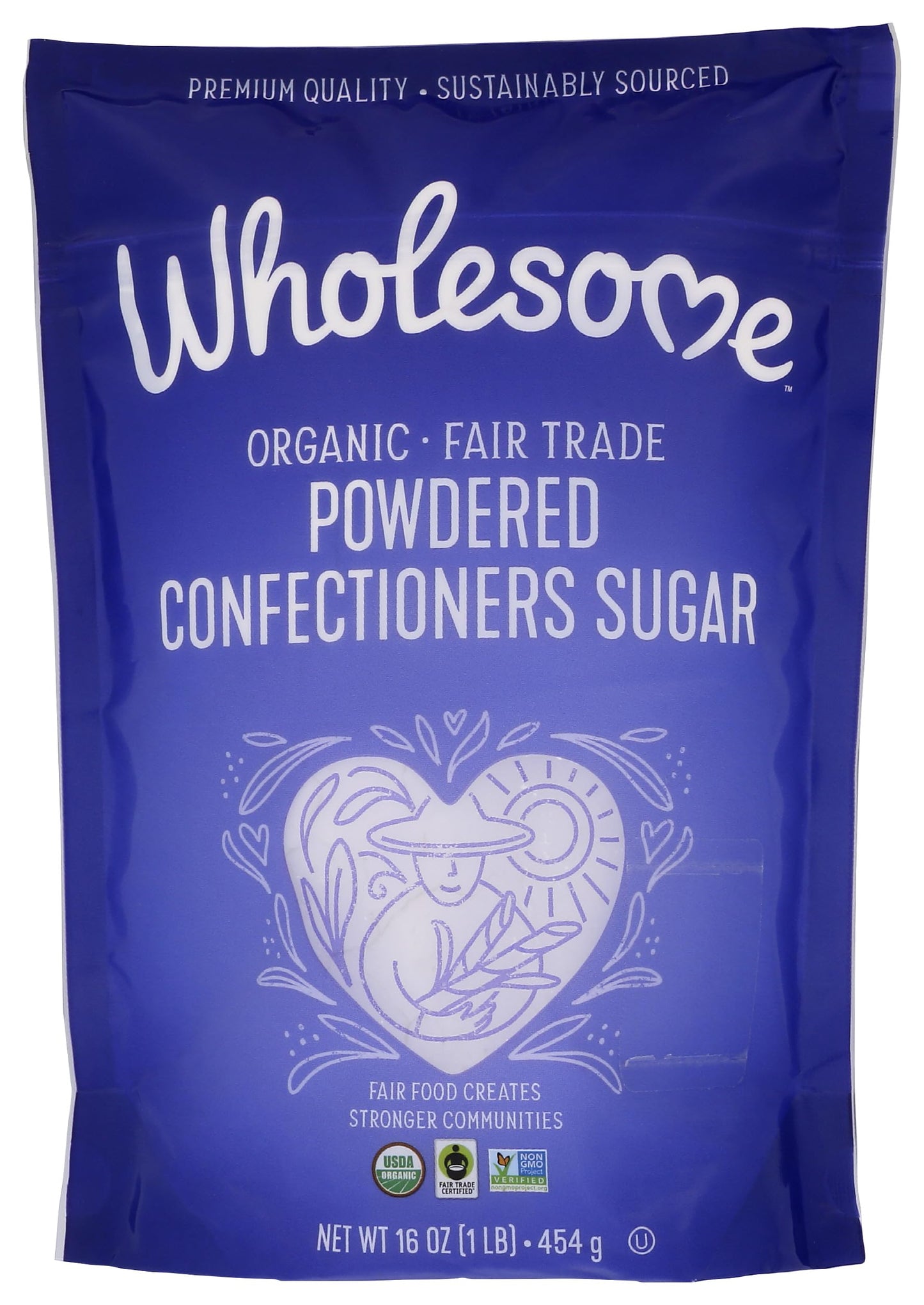Wholesome Powdered Sugar, Fair Trade Organic, 16 oz (1 lb), White