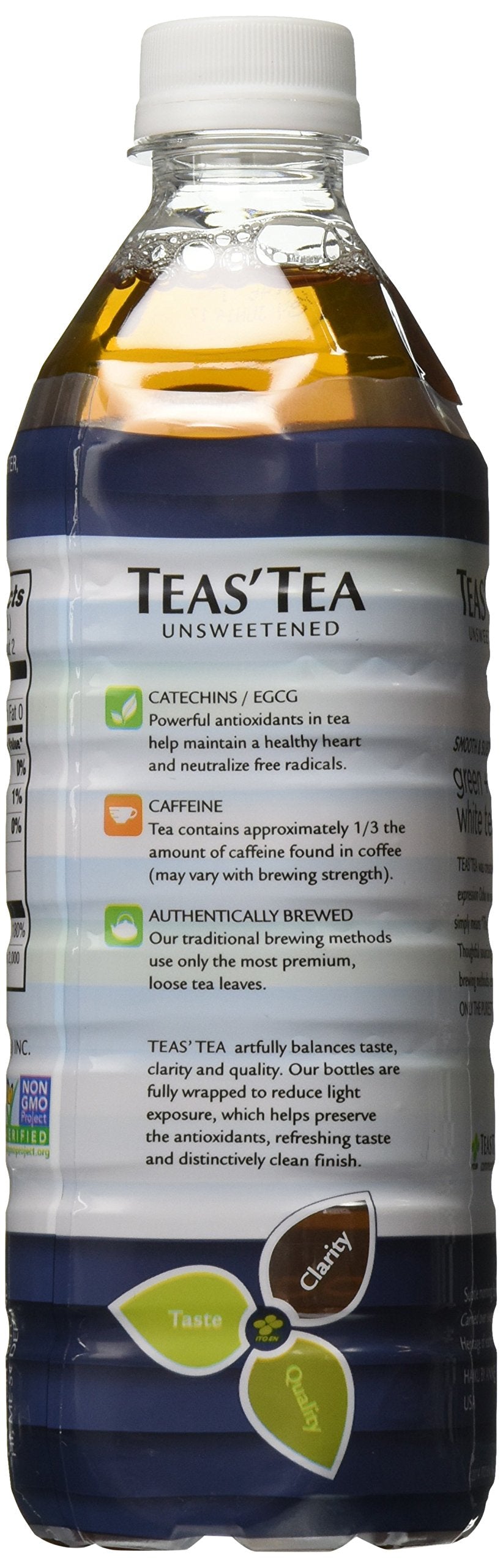 Teas Tea Unsweetened Green + White, 16.9 Fl Oz (Pack of 12)