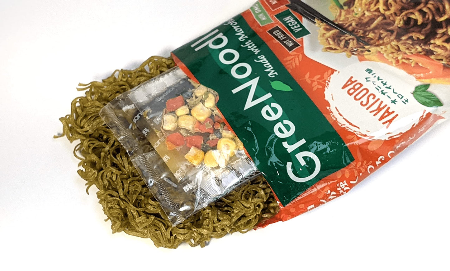 GreeNoodle Yakisoba Noodles (12 Count) - Made with Moroheiya, 2 Count Pack, Authentic Flavor
