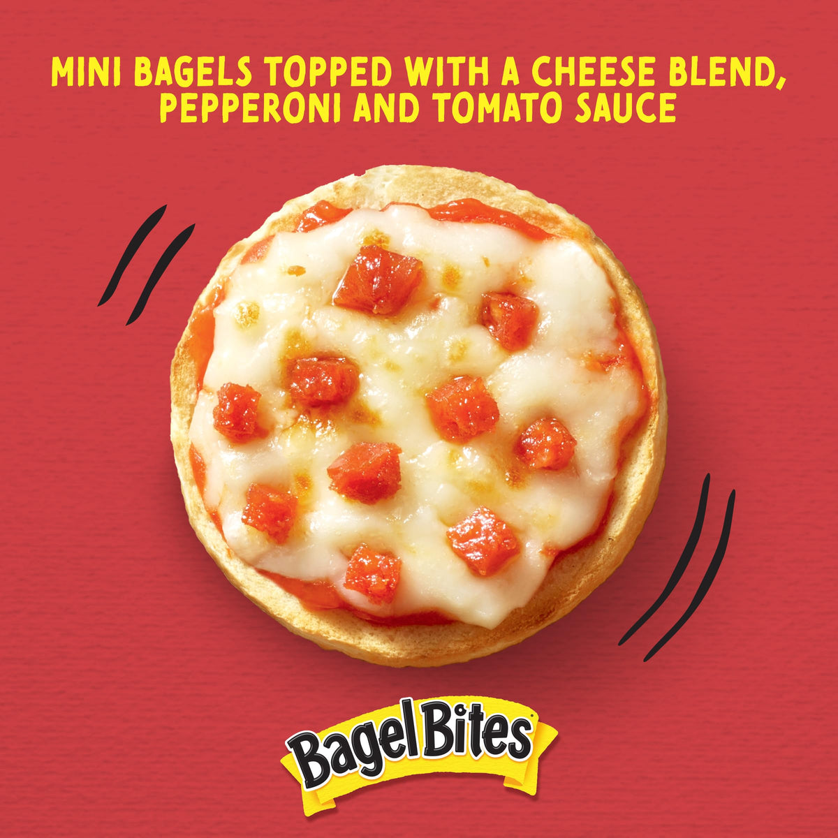 Bagel Bites Cheese & Pepperoni Mini Pizza Bagel Frozen Snacks, 18 ct Box