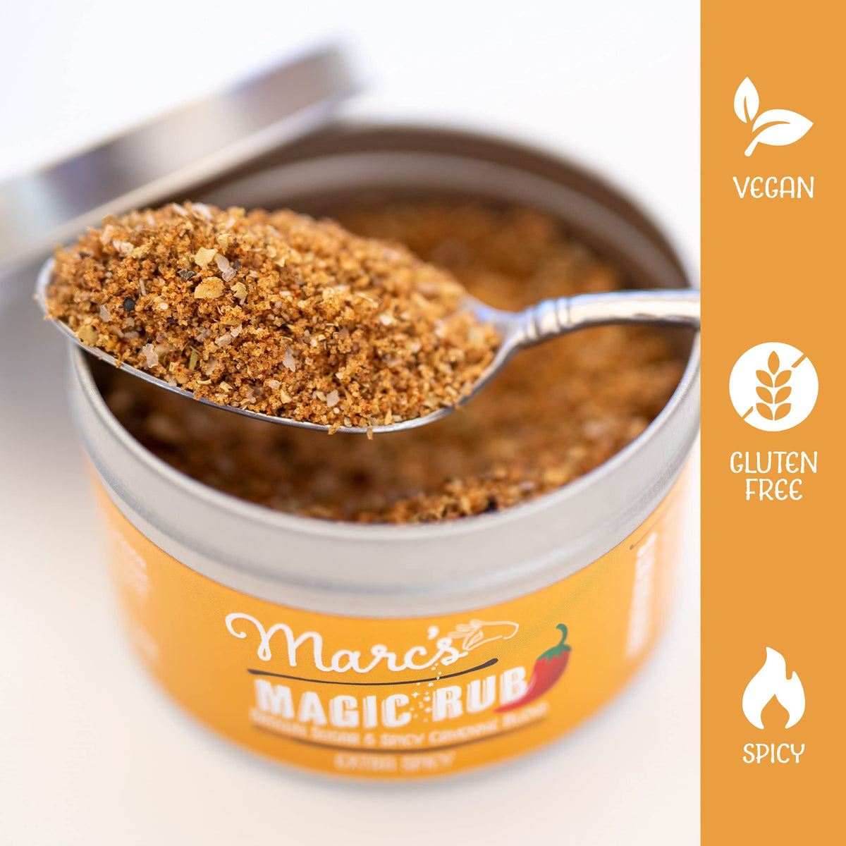 Marc'S Magic Rub, Sweet & Extra Spicy Dry Rub Perfect For Bbq, Chicken, Shrimp, Salmon, Vegetables. Gluten Free, No Msg, No Pres