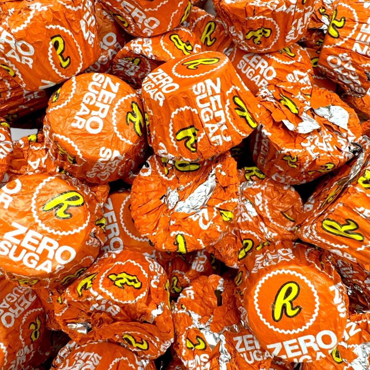 Zero Sugar Miniature Milk Chocolate Peanut Butter Cups - 1 LB Bulk Bag (Approx. 50 Pieces) - Individually Wrapped Sugar Free Candy - Guilt-Free Chocolate   Party Favors & Holiday Desserts