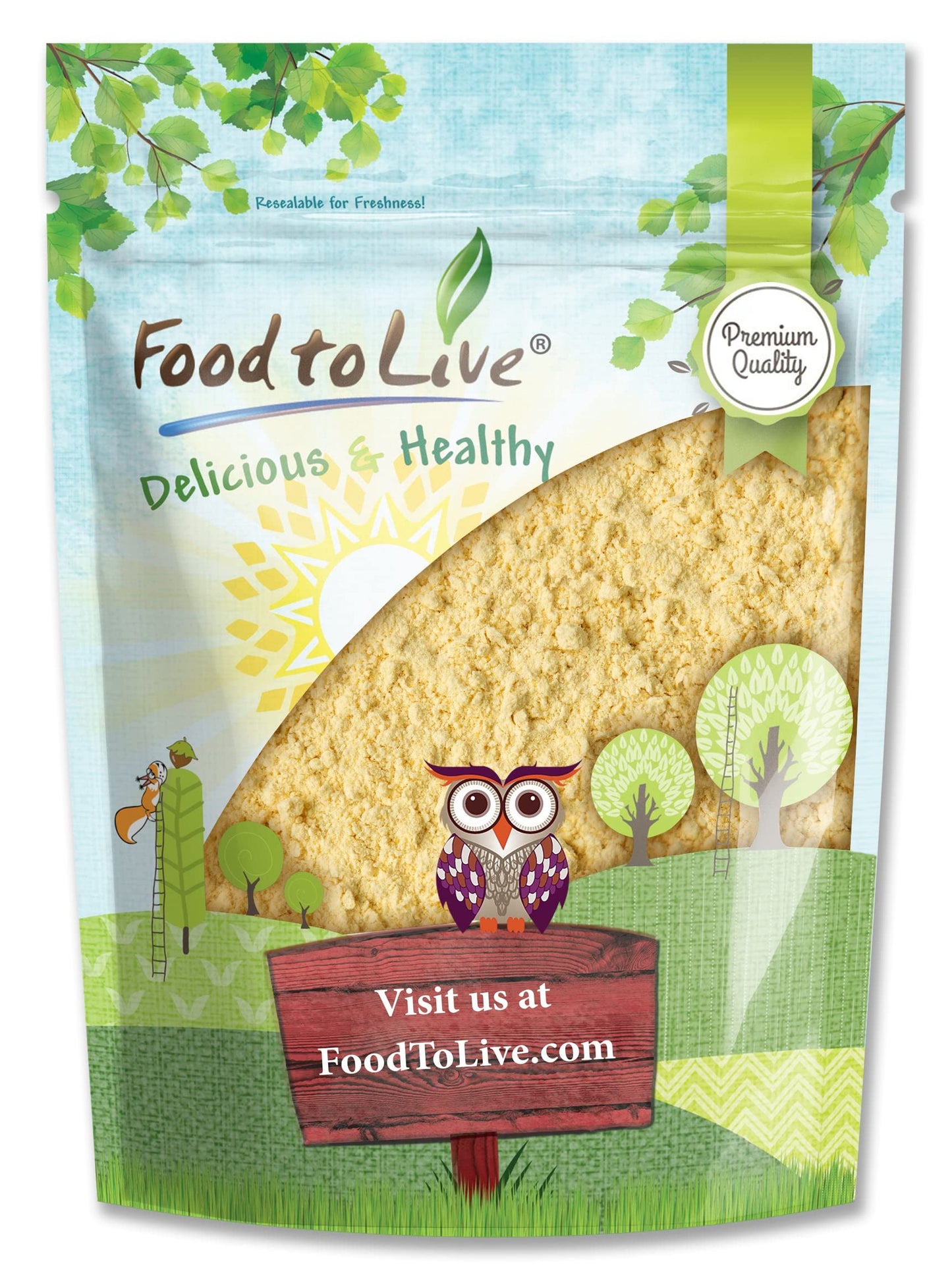 Food to Live Garbanzo Bean Flour, 2 Pounds Finely Milled Chickpea Flour, Raw, Vegan, Kosher, Bulk, Good Source of Protein, Fiber