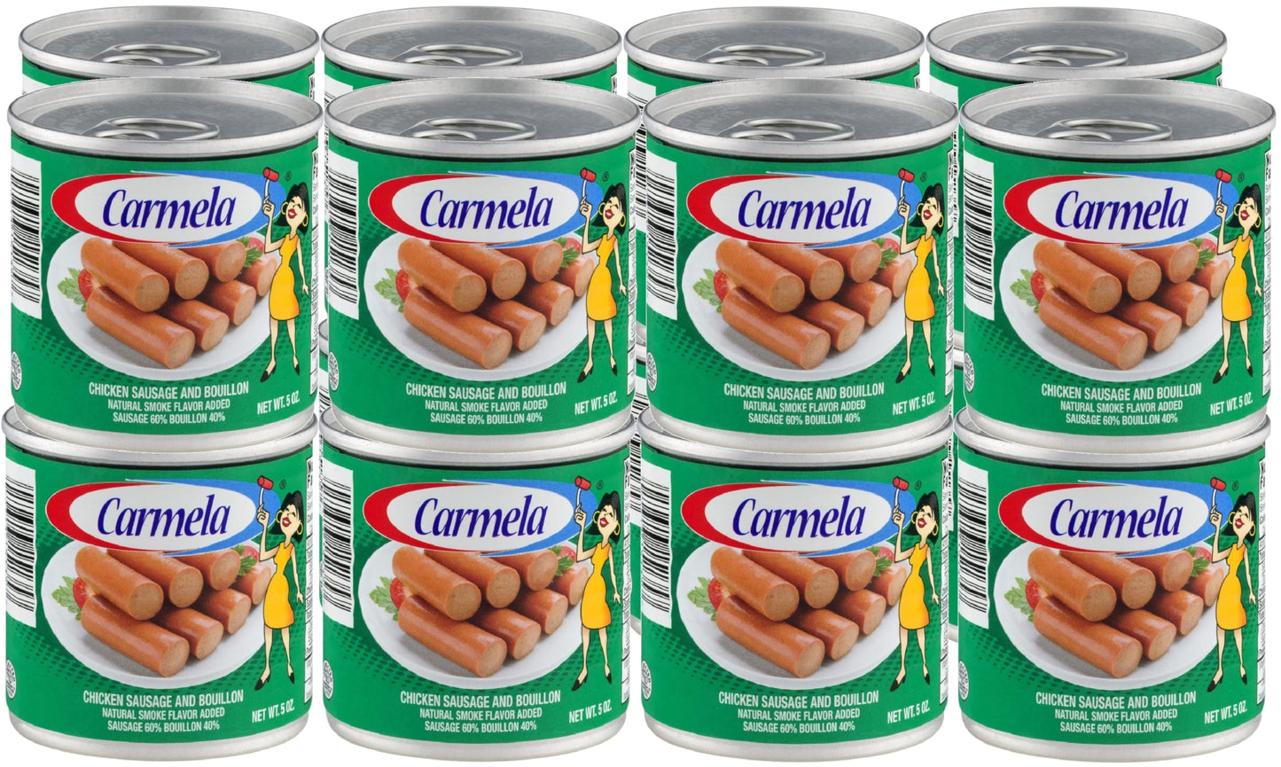 Carmela Chicken Sausage and Bouillon, Natural Smoke Flavor, 5 oz (Pack of 16)