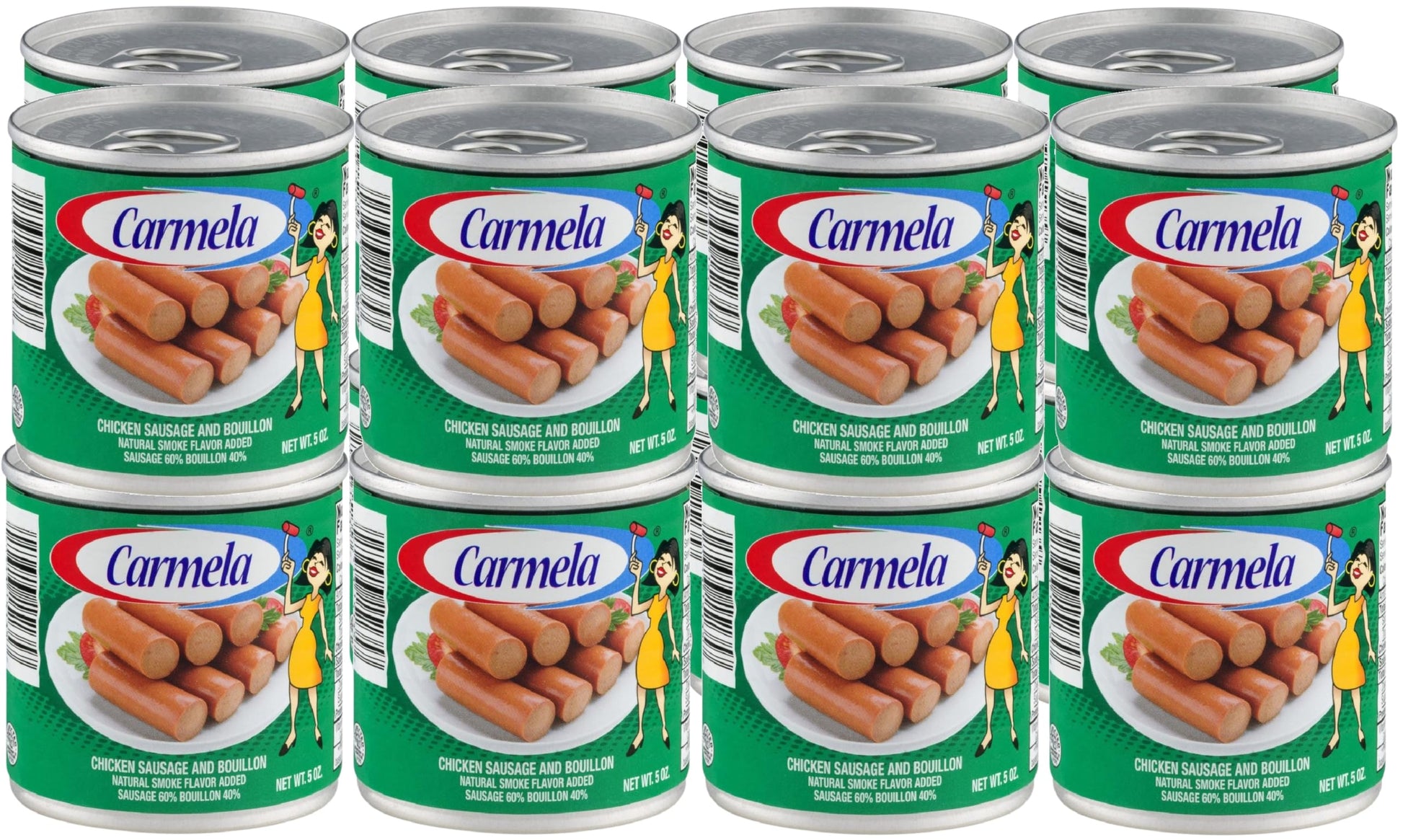 Carmela Chicken Sausage and Bouillon, Natural Smoke Flavor, 5 oz (Pack of 16)