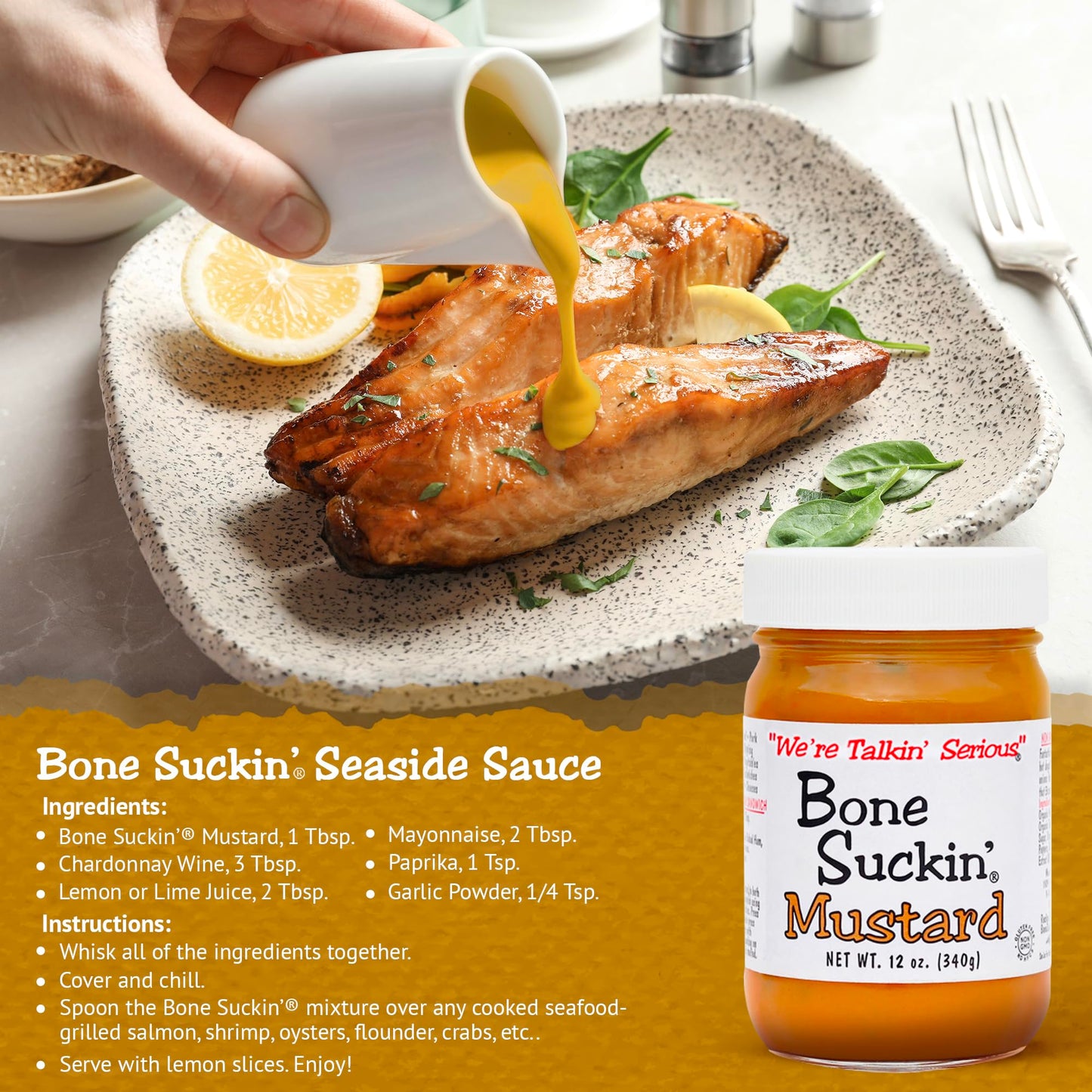 Bone Suckin Mustard 12 Ounce
