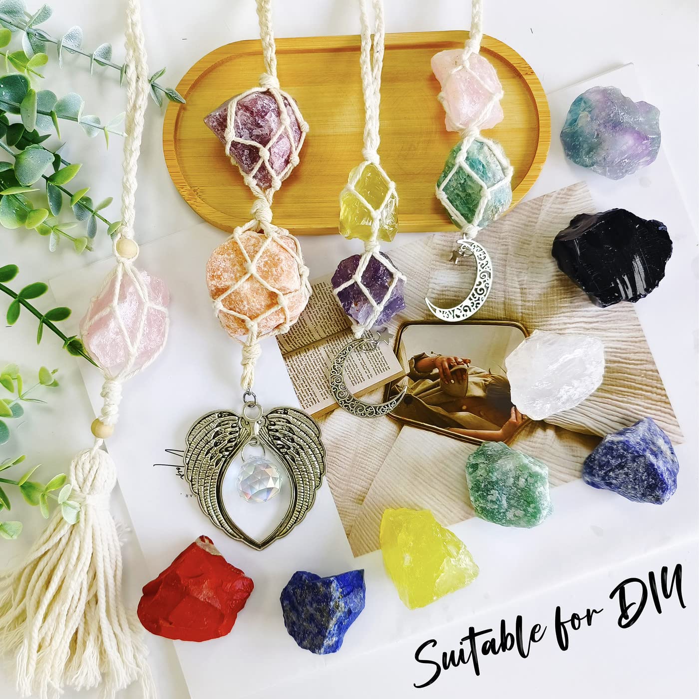 Zhiyuxi 2'' Fluorite Crystal Raw Crystals Bulk Crystals And Stones Large Raw Gemstones Rocks And Crystals Big Huge Rocks For Tum