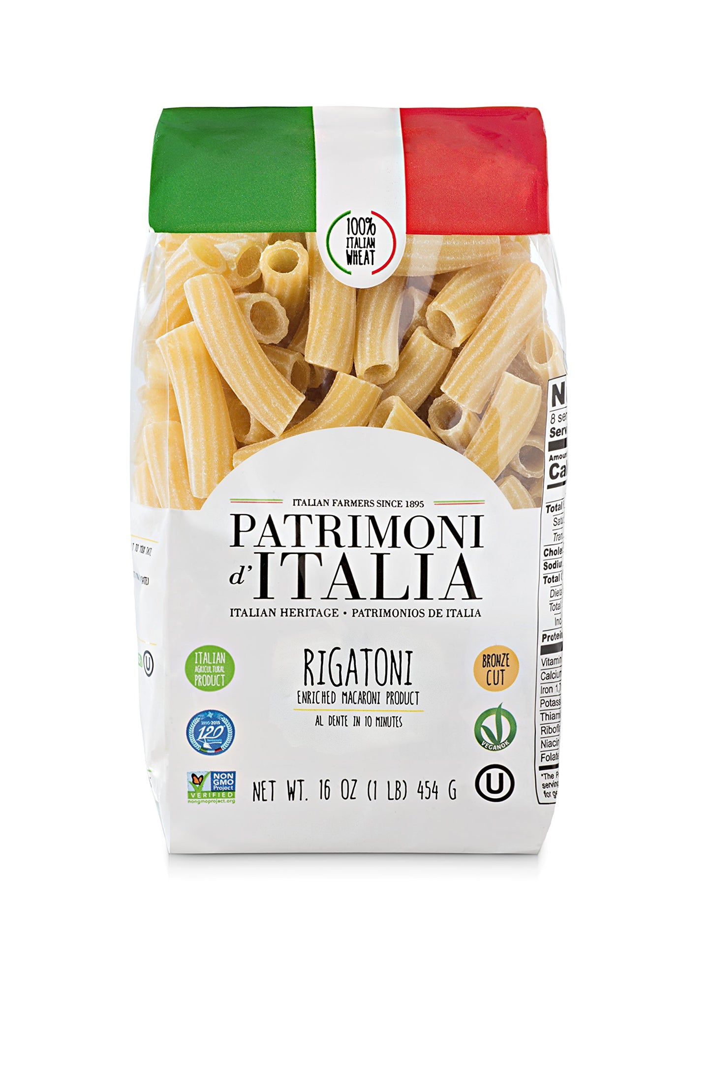 Patrimoni dItalia Rigatoni, 1 Pound (Pack of 20)