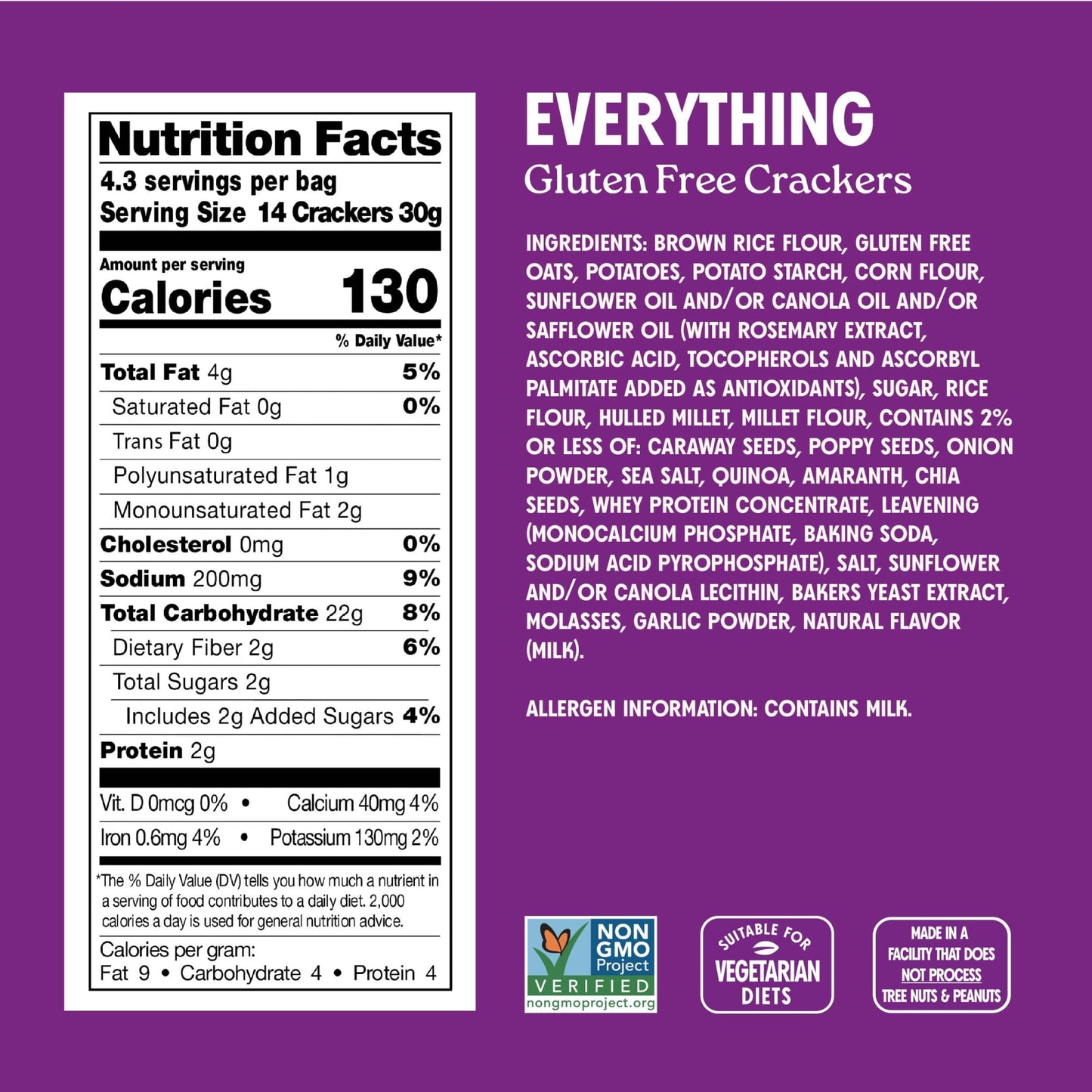 Miltons Gluten Free Crackers Variety Bundle (Crispy Sea Salt, Multi-Grain, Everything) - Non-GMO Project Verified, Kosher, Certi