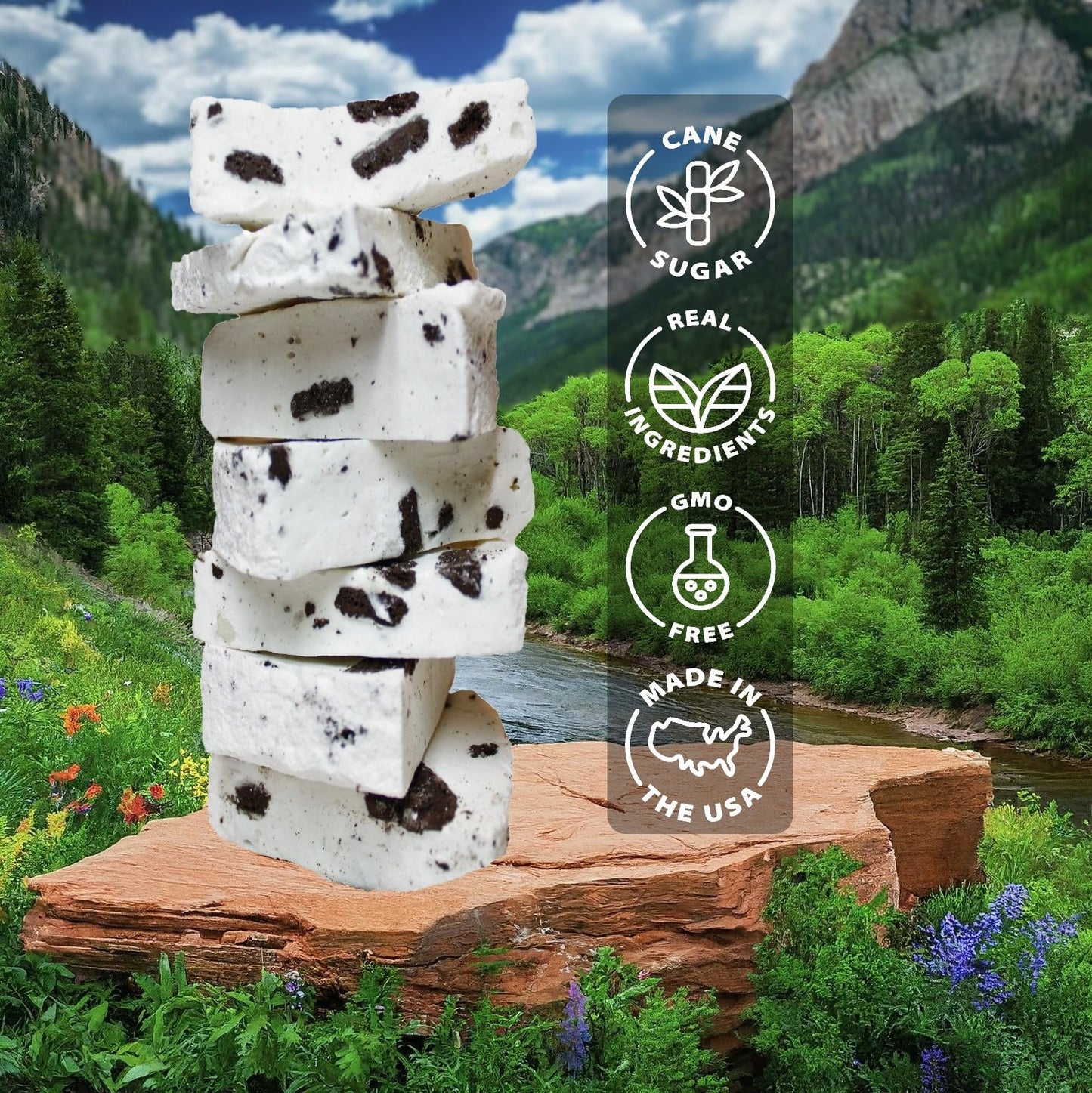 Rocky Mountain Freeze Dry Freeze Dried Ice Cream – Cookies and Cream – 2.5oz – Shelf-Stable Creamy Treat