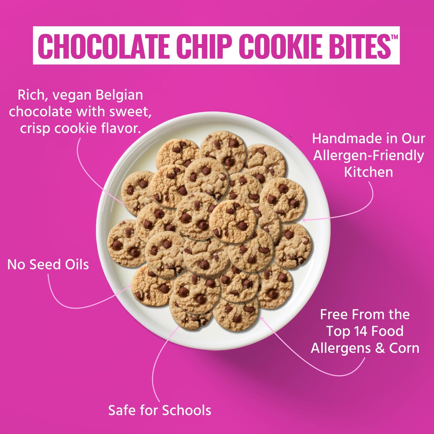 Every Body Eat Crunchy Cookie Bites, Gluten & Dairy Free, Vegan, School Lunch Snacks, (5.5 Ounce (Pack Of 3), Chocolate Chip)