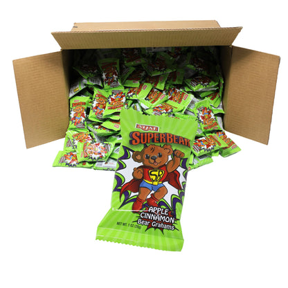 MJM Apple Cinnamon Super Bear Grahams - Case of 300 count Two-Graham Servings