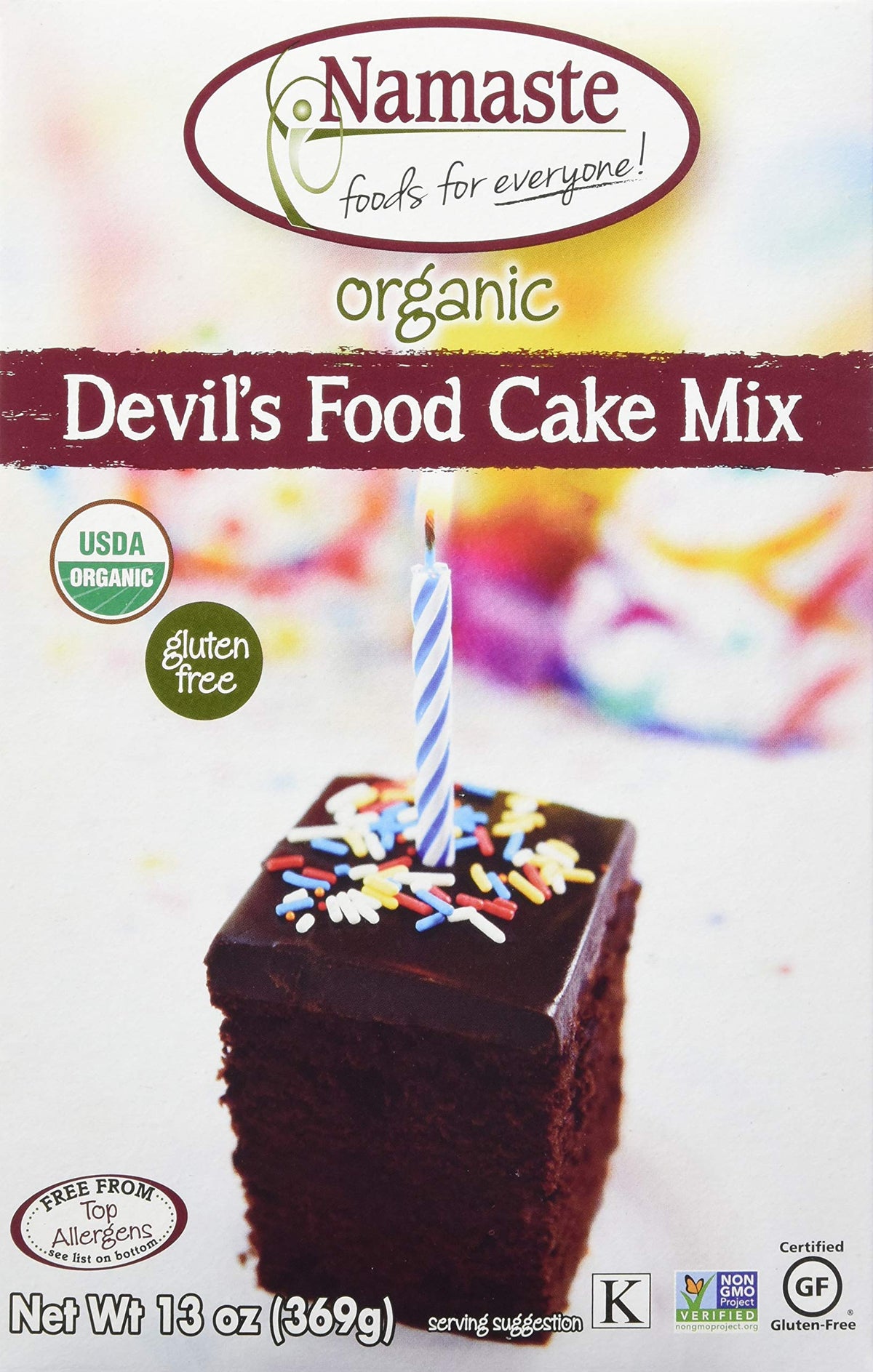 Namaste Foods Organic Gluten Free Devil'S Food Cake, 13 Ounces – Allergen Free