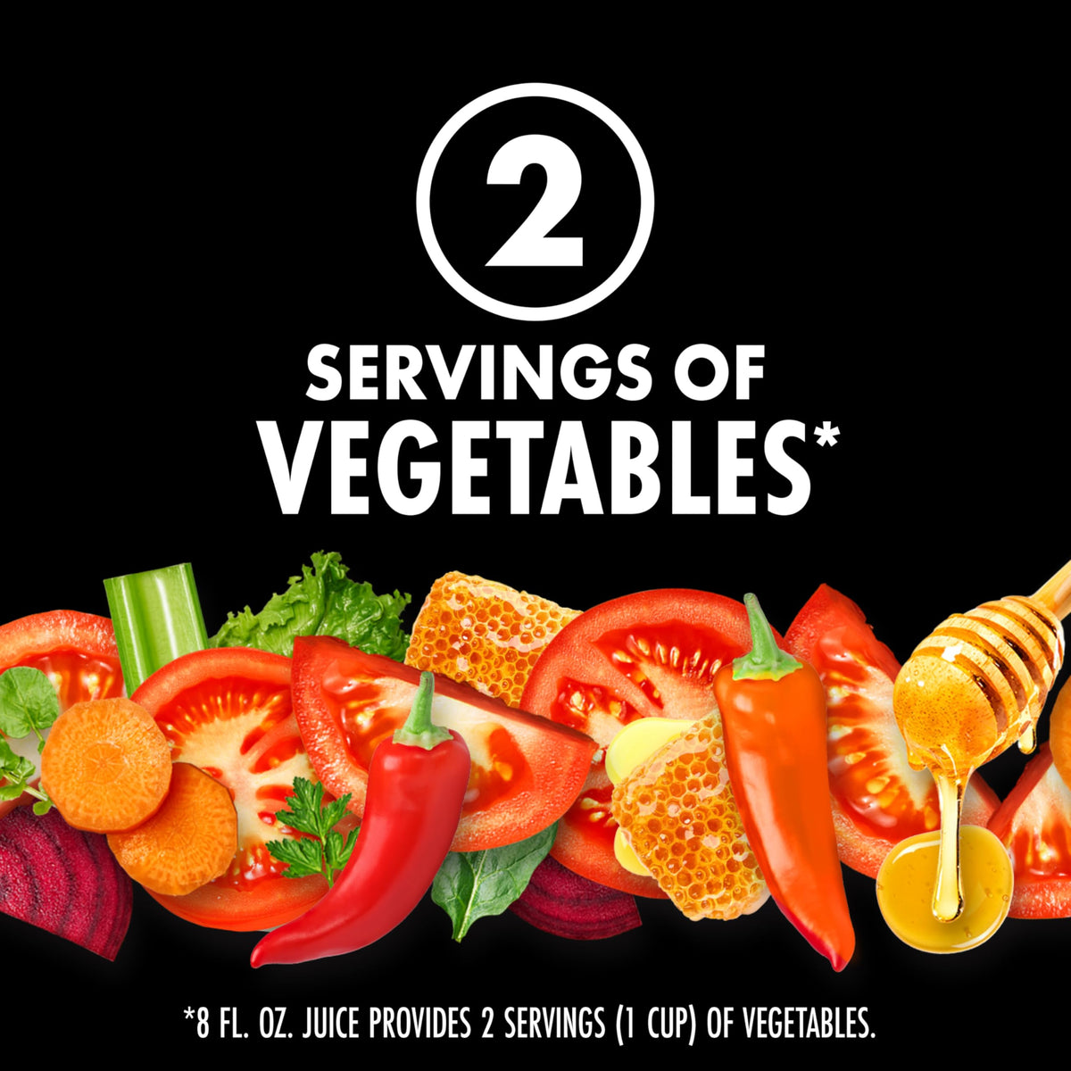 V8 Hot Honey 100% Vegetable Juice, 46 fl oz Bottle (6 Pack)