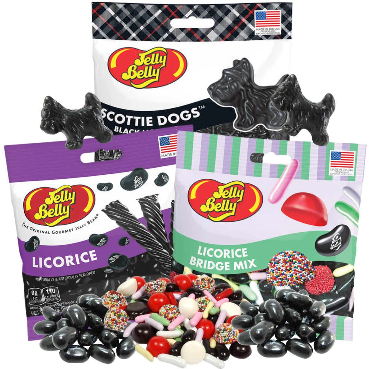 Ultimate Black Licorice Lovers Assortment With Bridge Mix, Scottie Dogs, And Beans Candy, Assorted Gourmet Shareable Candy, Pack