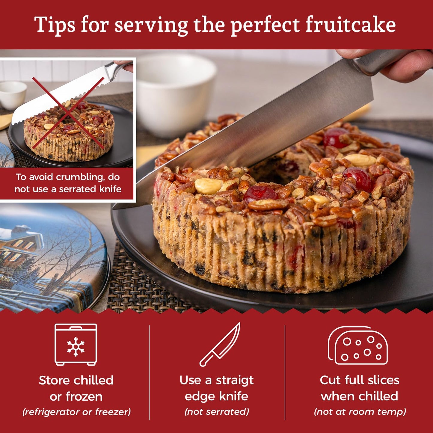 Beatrice Bakery Co. Original Fruitcake - Freshly Made, 48 oz Box