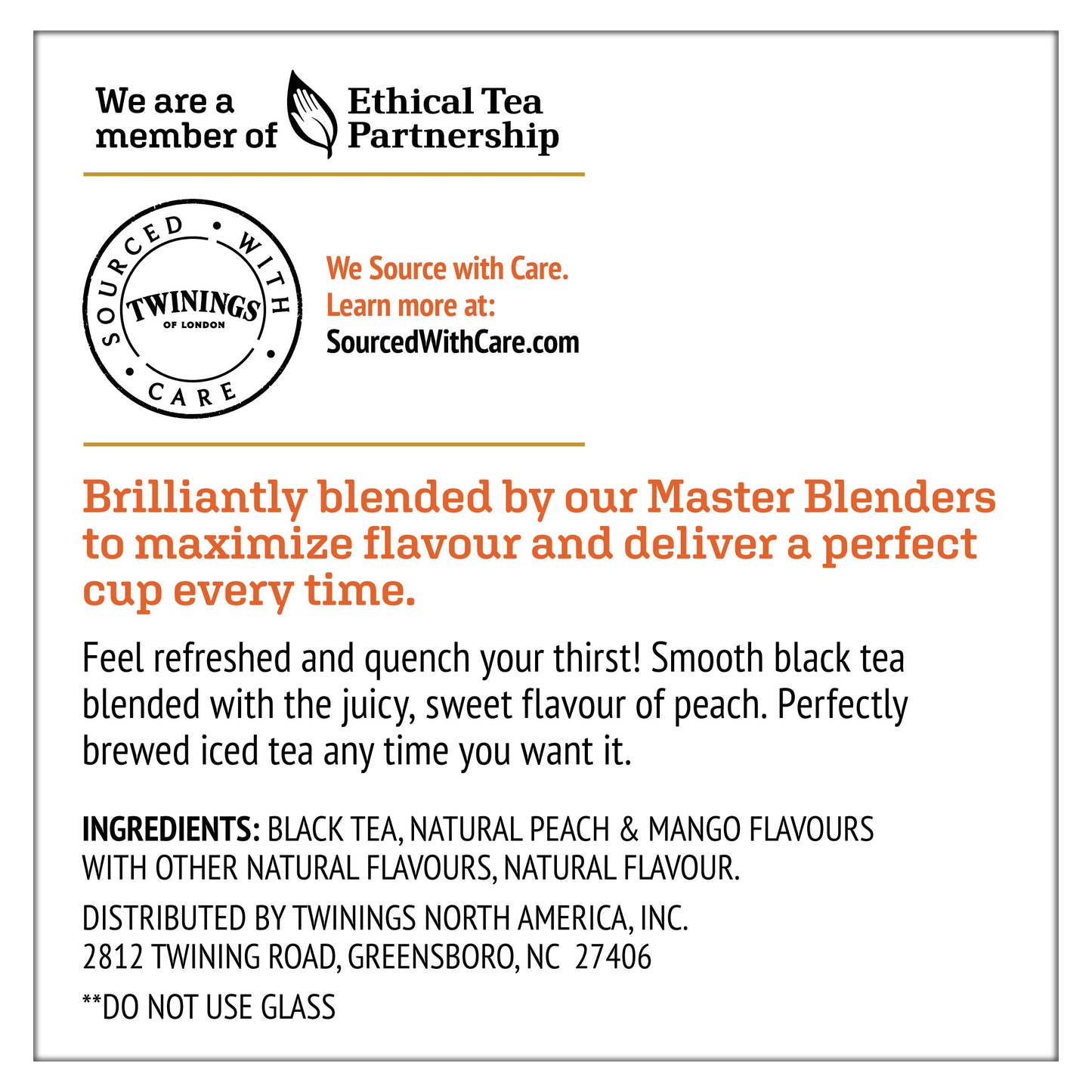 Twinings Brew Over Ice Unsweetened Peach Black Iced Tea 72 K-Cup Pods for Keurig, 12 Count (Pack of 6), Caffeinated