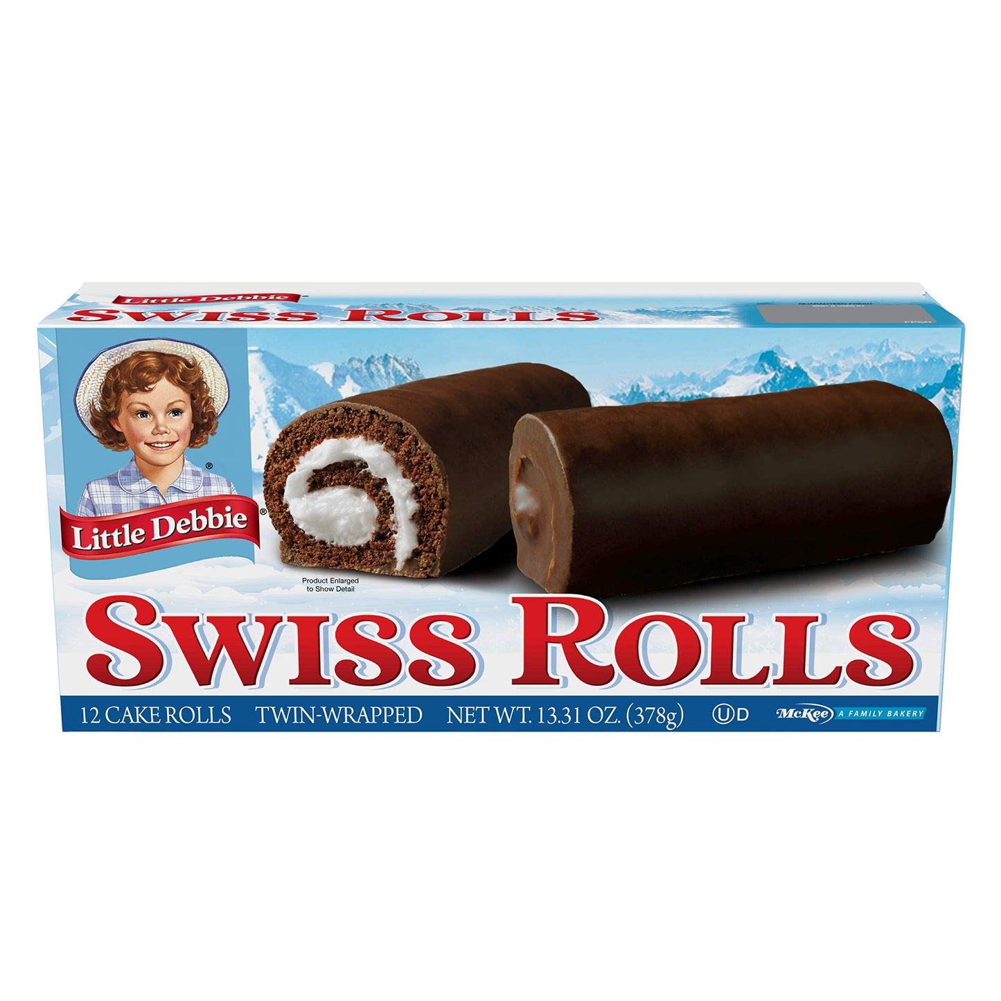 Little Debbie Swiss Rolls, 96 Twin-Wrapped Cake Rolls, Brown, 12 Count (Pack Of 16)