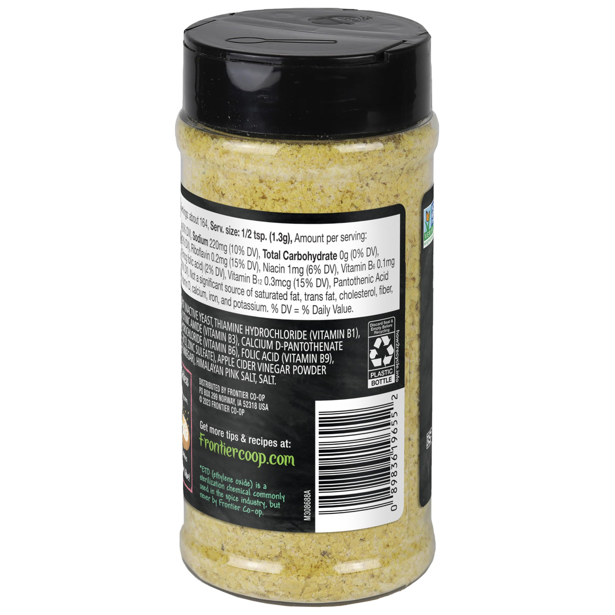 Frontier Co-op Nutritional Yeast Salt & Vinegar Seasoning, 7.51 Ounce