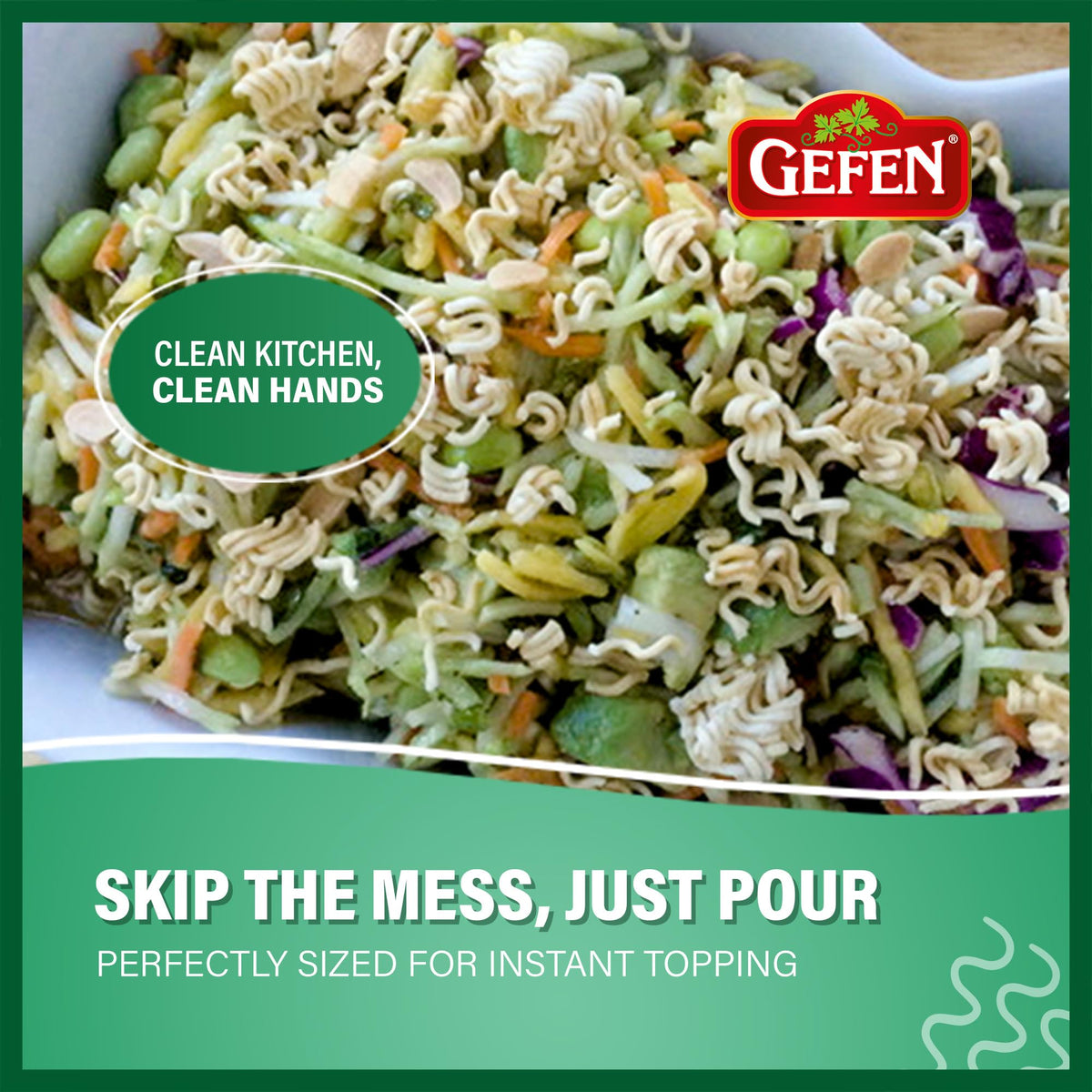 Gefen Onion Garlic Ramen Salad Toppers, 10 Oz | Ready To Use | Crunchy Salad Topping | Ramen Noodle Crunch | Soup Toppers