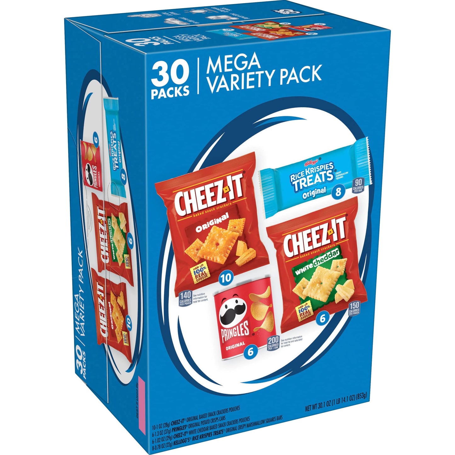 Kelloggs Snacks, Lunch Snacks, Kids Snacks, Mega Pack, Variety Pack, 30.1oz Box (30 Packs)