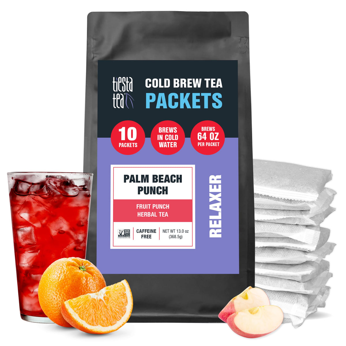 Tiesta Tea - Palm Beach Punch Cold Brew Tea | Fruit Punch Herbal Tea | Premium Loose Leaf Iced Tea Blends | Non Caffeinated Iced