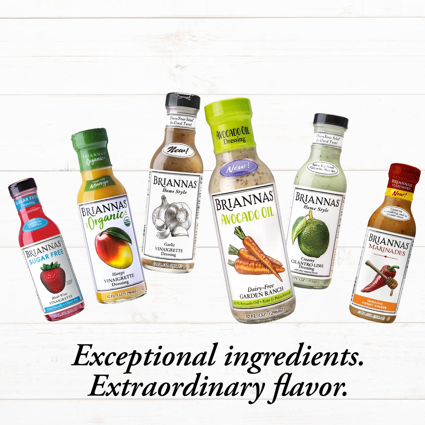 BRIANNAS Asiago Caesar Dressing, Gluten Free & Low Sugar, 32 oz. Bottles, 2 Pack - Premium Ingredients for Fine Salads