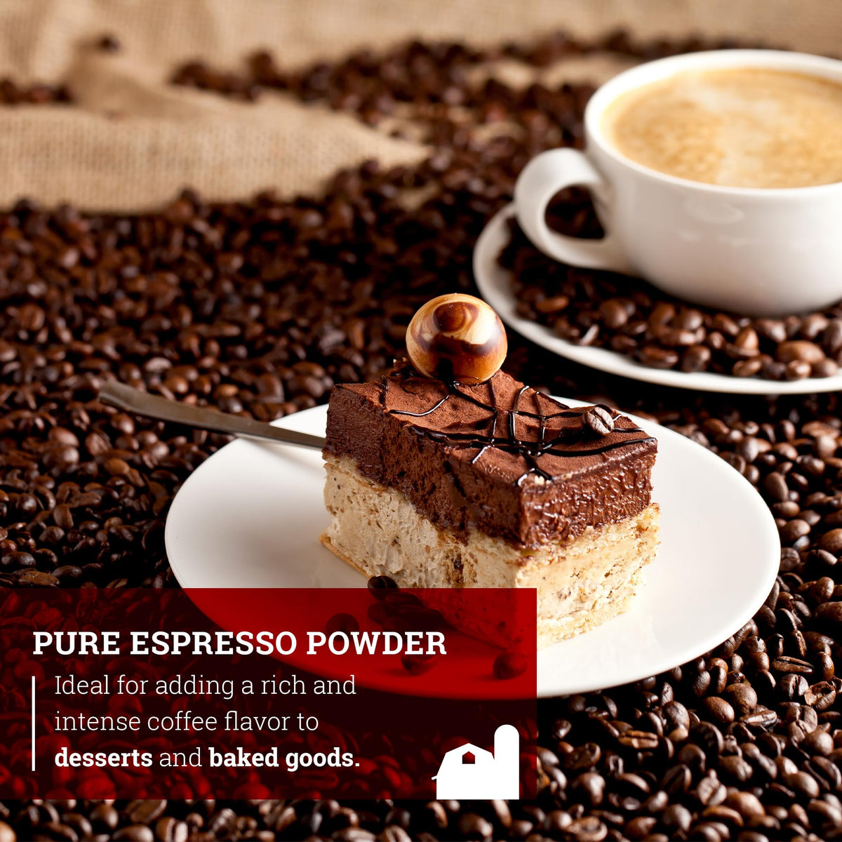 Hoosier Hill Farm Pure Espresso Powder, 8oz (Pack of 1)