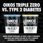 Oikos Triple Zero Vanilla Nonfat Greek Yogurt Tub, 0% Fat, 0g Added Sugar and 0 Artificial Sweeteners, Just Delicious High Prote