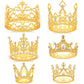 Sisbroo Gold Crown Cake Topper, 6 Pieces Happy Birthday Cake Toppers, Princess Crown Cake Decorations, Mini Crowns For Flower Ar